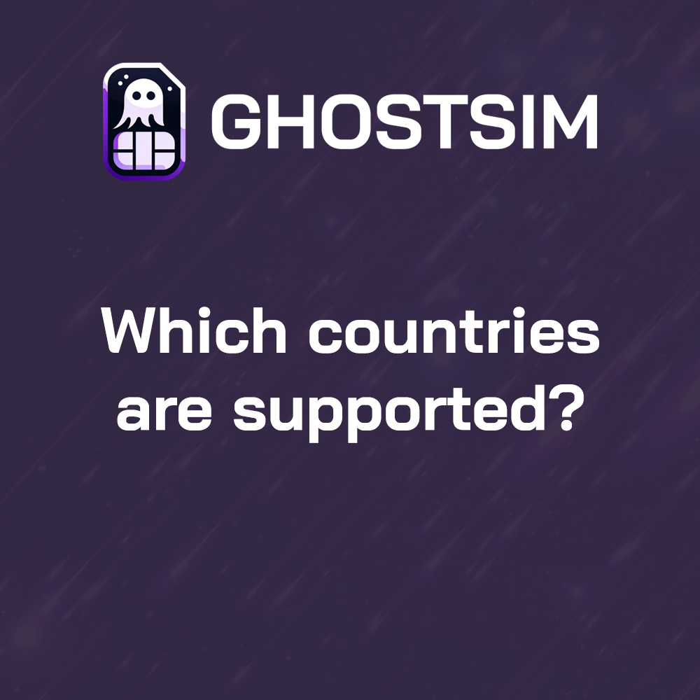 which countries are supported on our encrypted sim card